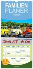Familienplaner 2026 - Citroën 2CV - die Ente mit 5 Spalten (Wandkalender, 21 x 45 cm) CALVENDO