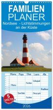 Familienplaner 2026 - Nordsee - Lichtstimmungen an der Küste mit 5 Spalten (Wandkalender, 21 x 45 cm) CALVENDO