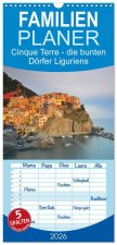 Familienplaner 2026 - Cinque Terre - die bunten Dörfer Liguriens mit 5 Spalten (Wandkalender, 21 x 45 cm) CALVENDO