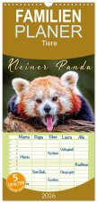 Familienplaner 2026 - Kleiner Panda mit 5 Spalten (Wandkalender, 21 x 45 cm) CALVENDO