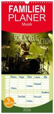 Familienplaner 2026 - Schlagzeug Action mit 5 Spalten (Wandkalender, 21 x 45 cm) CALVENDO