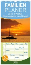 Familienplaner 2026 - Hawaii - Land of Aloha mit 5 Spalten (Wandkalender, 21 x 45 cm) CALVENDO