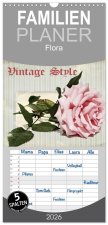 Familienplaner 2026 - Vintage Style mit 5 Spalten (Wandkalender, 21 x 45 cm) CALVENDO