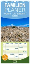 Familienplaner 2026 - Matera - Die Stadt der Sassi mit 5 Spalten (Wandkalender, 21 x 45 cm) CALVENDO
