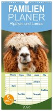 Familienplaner 2026 - Alpakas und Lamas mit 5 Spalten (Wandkalender, 21 x 45 cm) CALVENDO
