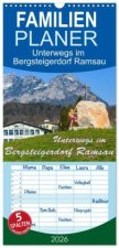 Familienplaner 2026 - Unterwegs im Bergsteigerdorf Ramsau mit 5 Spalten (Wandkalender, 21 x 45 cm) CALVENDO