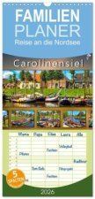 Familienplaner 2026 - Reise an die Nordsee - Carolinensiel mit 5 Spalten (Wandkalender, 21 x 45 cm) CALVENDO