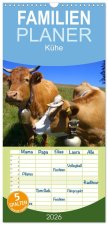 Familienplaner 2026 - Kühe mit 5 Spalten (Wandkalender, 21 x 45 cm) CALVENDO