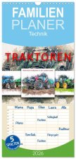 Familienplaner 2026 - Traktoren - malerische Kraftpakete in der Landwirtschaft mit 5 Spalten (Wandkalender, 21 x 45 cm) CALVENDO
