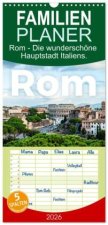 Familienplaner 2026 - Rom - Die wunderschöne Hauptstadt Italiens. mit 5 Spalten (Wandkalender, 21 x 45 cm) CALVENDO