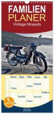 Familienplaner 2026 - Vintage Mopeds mit 5 Spalten (Wandkalender, 21 x 45 cm) CALVENDO