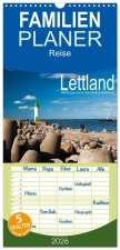Familienplaner 2026 - Lettland - Streifzüge durch das mittlere Baltikum mit 5 Spalten (Wandkalender, 21 x 45 cm) CALVENDO