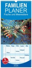 Familienplaner 2026 - Fische und Meerestiere mit 5 Spalten (Wandkalender, 21 x 45 cm) CALVENDO