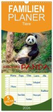 Familienplaner 2026 - Niedlicher Panda mit 5 Spalten (Wandkalender, 21 x 45 cm) CALVENDO