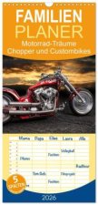 Familienplaner 2026 - Motorrad-Träume - Chopper und Custombikes mit 5 Spalten (Wandkalender, 21 x 45 cm) CALVENDO