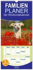 Familienplaner 2026 - Der Windhundekalender mit 5 Spalten (Wandkalender, 21 x 45 cm) CALVENDO