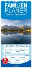 Familienplaner 2026 - Seen in Österreich mit 5 Spalten (Wandkalender, 21 x 45 cm) CALVENDO