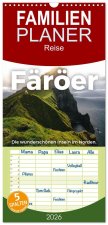 Familienplaner 2026 - Färöer - Die wunderschönen Inseln im Norden. mit 5 Spalten (Wandkalender, 21 x 45 cm) CALVENDO