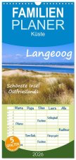 Familienplaner 2026 - Langeoog - Schönste Insel Ostfrieslands mit 5 Spalten (Wandkalender, 21 x 45 cm) CALVENDO