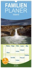Familienplaner 2026 - Island mit 5 Spalten (Wandkalender, 21 x 45 cm) CALVENDO