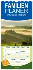 Familienplaner 2026 - Traumziel Toskana mit 5 Spalten (Wandkalender, 21 x 45 cm) CALVENDO