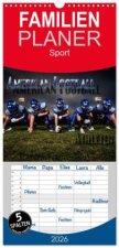 Familienplaner 2026 - American Football - Athleten mit 5 Spalten (Wandkalender, 21 x 45 cm) CALVENDO