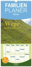 Familienplaner 2026 - Wege durchs neue Jahr mit 5 Spalten (Wandkalender, 21 x 45 cm) CALVENDO