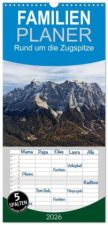 Familienplaner 2026 - Rund um die Zugspitze mit 5 Spalten (Wandkalender, 21 x 45 cm) CALVENDO
