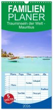 Familienplaner 2026 - Trauminseln der Welt - Mauritius mit 5 Spalten (Wandkalender, 21 x 45 cm) CALVENDO