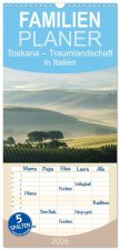 Familienplaner 2026 - Toskana - Traumlandschaft in Italien mit 5 Spalten (Wandkalender, 21 x 45 cm) CALVENDO