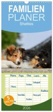 Familienplaner 2026 - Shelties 2026 mit 5 Spalten (Wandkalender, 21 x 45 cm) CALVENDO