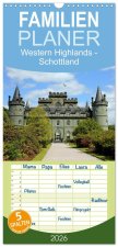 Familienplaner 2026 - Western Highlands - Schottland mit 5 Spalten (Wandkalender, 21 x 45 cm) CALVENDO