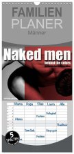 Familienplaner 2026 - Naked men behind the colors - Ästhetische Aktfotografien mit 5 Spalten (Wandkalender, 21 x 45 cm) CALVENDO