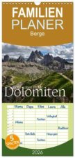 Familienplaner 2026 - Hoch oben in den DOLOMITEN mit 5 Spalten (Wandkalender, 21 x 45 cm) CALVENDO