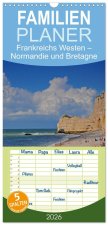 Familienplaner 2026 - Frankreichs Westen - Normandie und Bretagne mit 5 Spalten (Wandkalender, 21 x 45 cm) CALVENDO