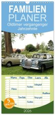 Familienplaner 2026 - Oldtimer vergangenger Jahrzehnte mit 5 Spalten (Wandkalender, 21 x 45 cm) CALVENDO