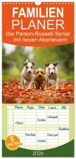 Familienplaner 2026 - Die Parson-Russell-Terrier ...mit neuen Abenteuern aus der Hundeknipserei mit 5 Spalten (Wandkalender, 21 x 45 cm) CALVENDO