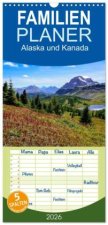 Familienplaner 2026 - Alaska und Kanada mit 5 Spalten (Wandkalender, 21 x 45 cm) CALVENDO