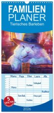 Familienplaner 2026 - Tierisches Barleben mit 5 Spalten (Wandkalender, 21 x 45 cm) CALVENDO