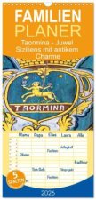Familienplaner 2026 - Taormina - Juwel Siziliens mit antikem Charme mit 5 Spalten (Wandkalender, 21 x 45 cm) CALVENDO