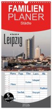 Familienplaner 2026 - Reise durch Leipzig mit 5 Spalten (Wandkalender, 21 x 45 cm) CALVENDO
