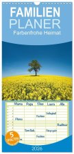 Familienplaner 2026 - Farbenfrohe Heimat mit 5 Spalten (Wandkalender, 21 x 45 cm) CALVENDO