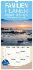 Familienplaner 2026 - Bretagne - Bilder einer Küstenlandschaft mit 5 Spalten (Wandkalender, 21 x 45 cm) CALVENDO