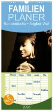 Familienplaner 2026 - Kambodscha - Angkor Wat mit 5 Spalten (Wandkalender, 21 x 45 cm) CALVENDO