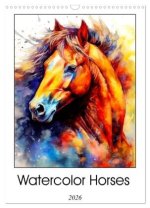 Watercolor Horses (Wall Calendar 2026 DIN A3 portrait), CALVENDO 12 Month Wall Calendar