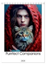 Purrrfect Companions (Desk Calendar 2026 DIN A5 portrait), CALVENDO 12 Month DeskCalendar