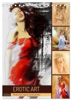 Erotic Art - Nude and Lingerie hand painted (Desk Calendar 2026 DIN A5 portrait), CALVENDO 12 Month DeskCalendar