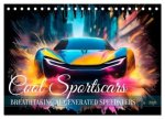 COOL SPORTSCARS Breathtaking AI-generated speedsters (Desk Calendar 2026 DIN A5 landscape), CALVENDO 12 Month DeskCalendar