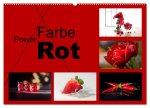 Powerfarbe Rot (Wandkalender 2026 DIN A2 quer), CALVENDO Monatskalender