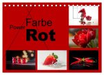 Powerfarbe Rot (Tischkalender 2026 DIN A5 quer), CALVENDO Monatskalender